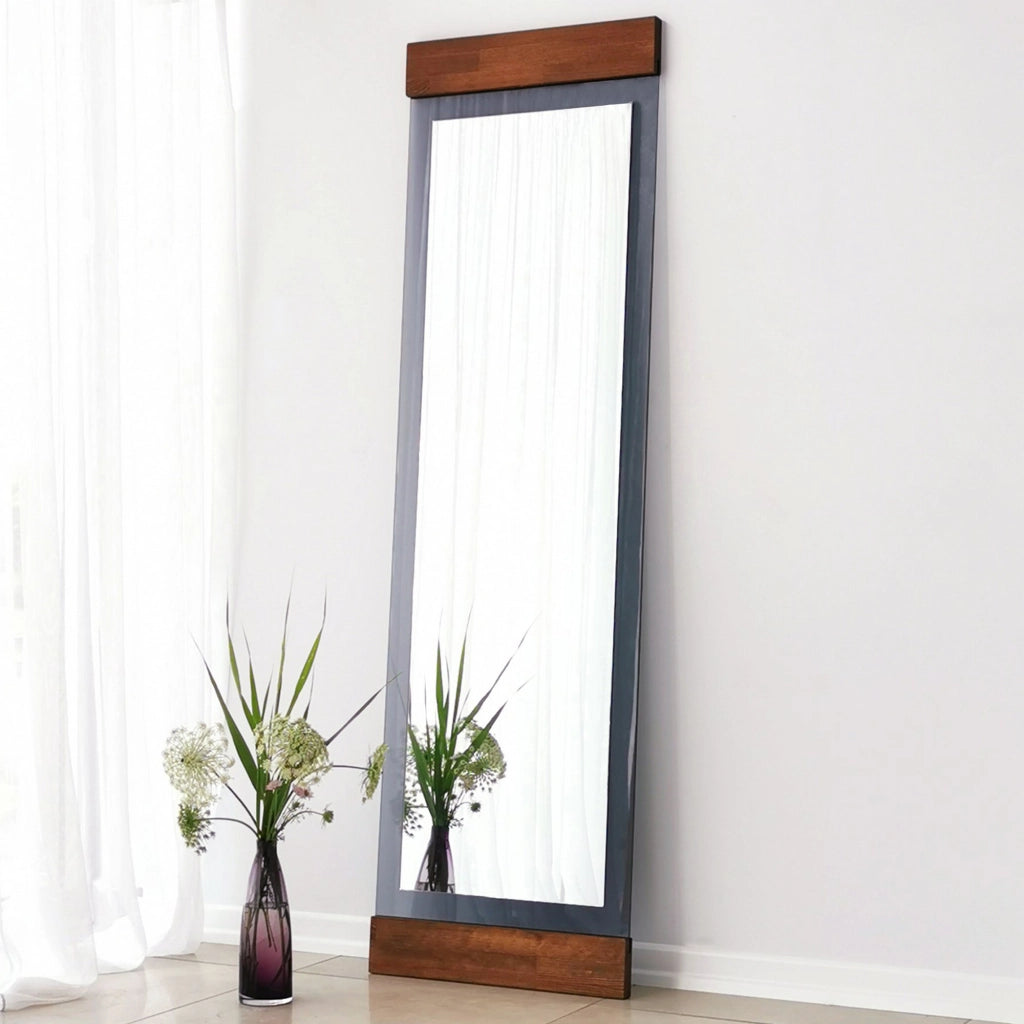 Lanzada, Specchio Forma Rettangolare, 50x170h cm Marrone Noce