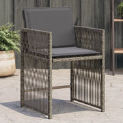 vidaXL Sedie da Giardino con Cuscini 4pz Grigio in Polyrattan
