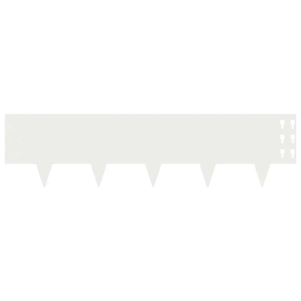 Bordura per Prato 20 pcs 100 x 25 cm Acciaio Bianco 8008606