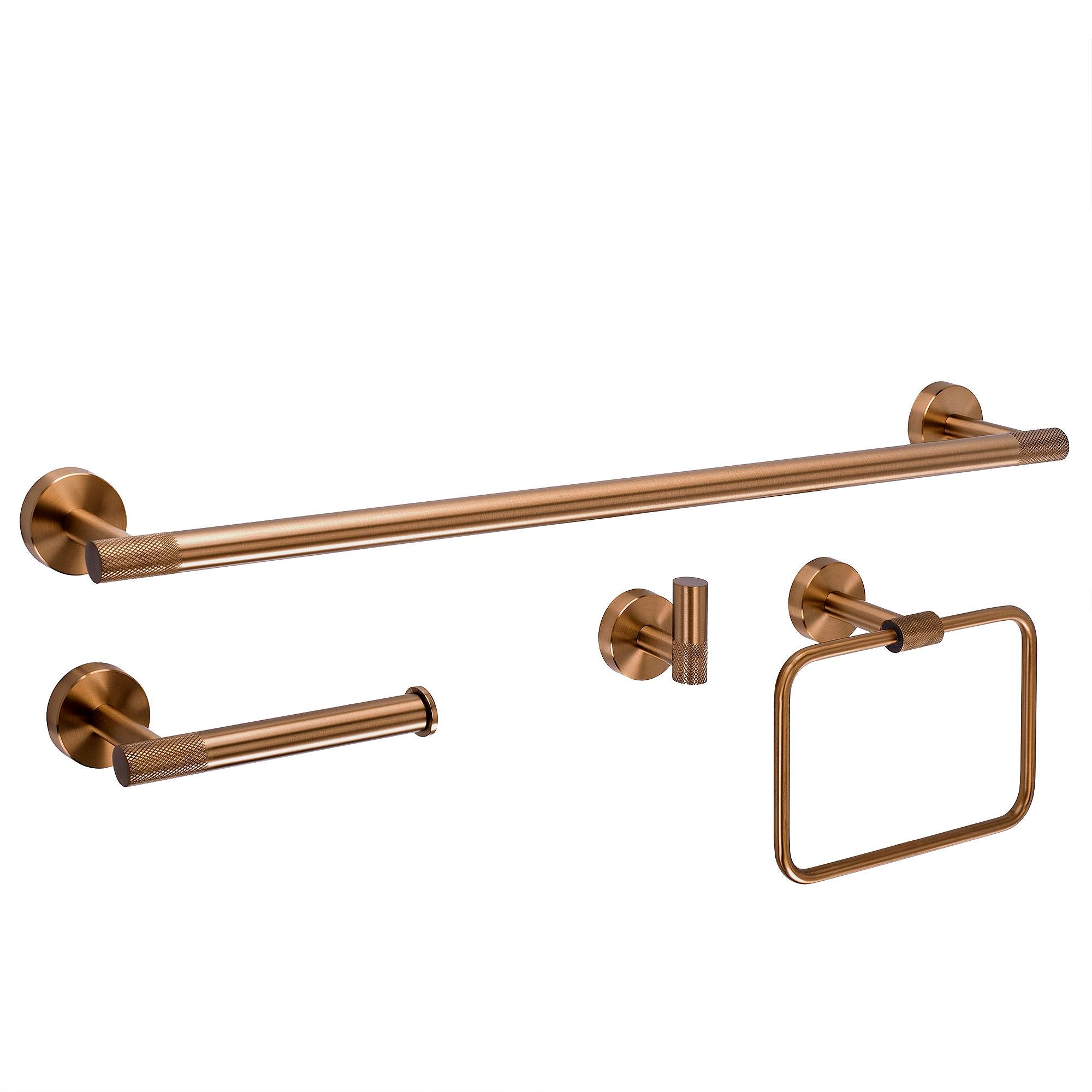Set Accessori Da Bagno Grid Brush Copper 4 Pezzi