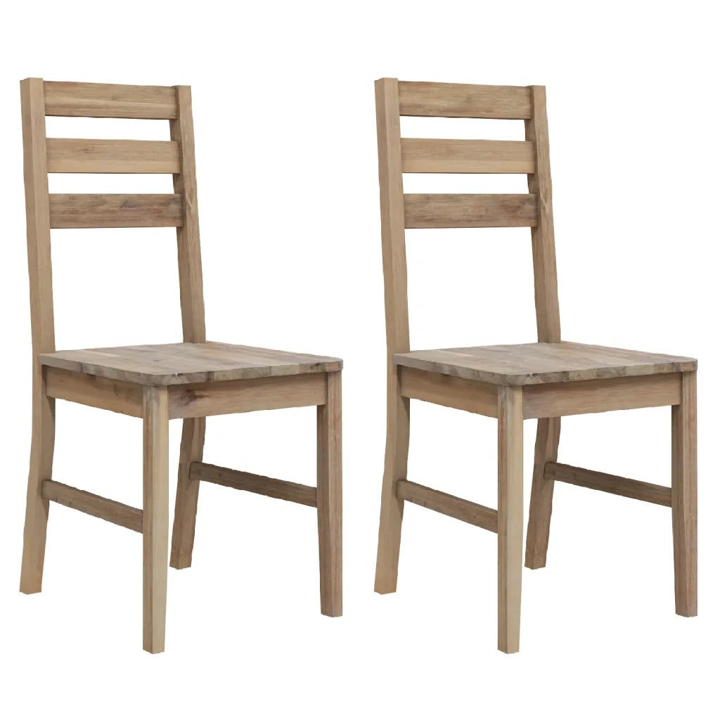 Sedie da Pranzo 2 pz in Legno Massello di Acacia 246005