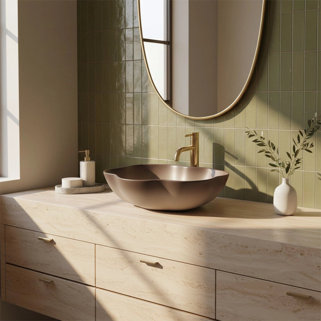 Lavabo Da Appoggio Rea Pearl Ombre