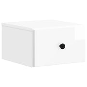 Mobiletto da notte a muro Bianco Lucido 34,5 x 33 x 20 cm 899113