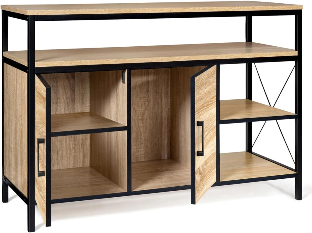 Credenza bassa DETROIT a 2 ante, design industriale