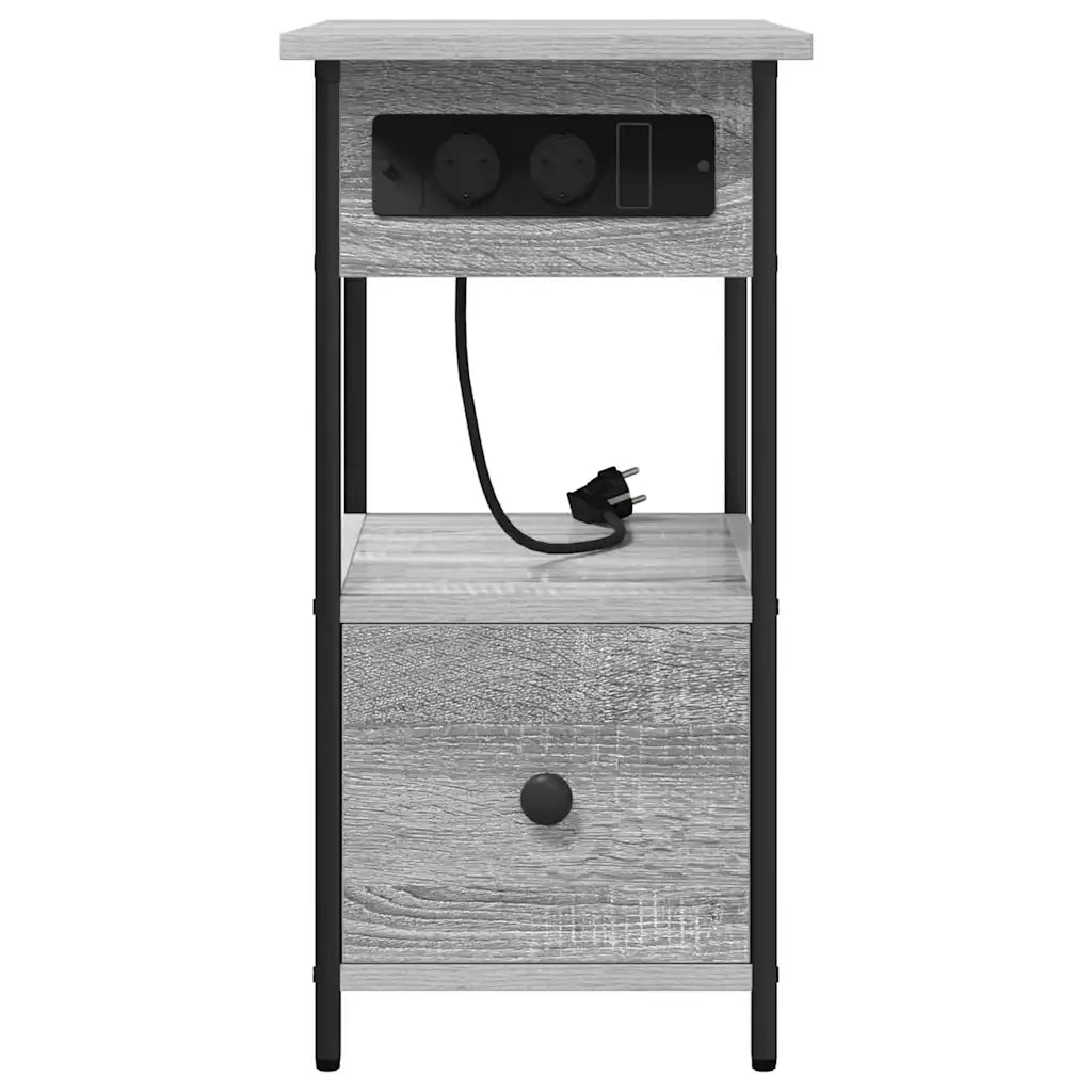 Armadio da Notte con cassetto Grigio Sonoma 60 x 30 x 61 cm 859598