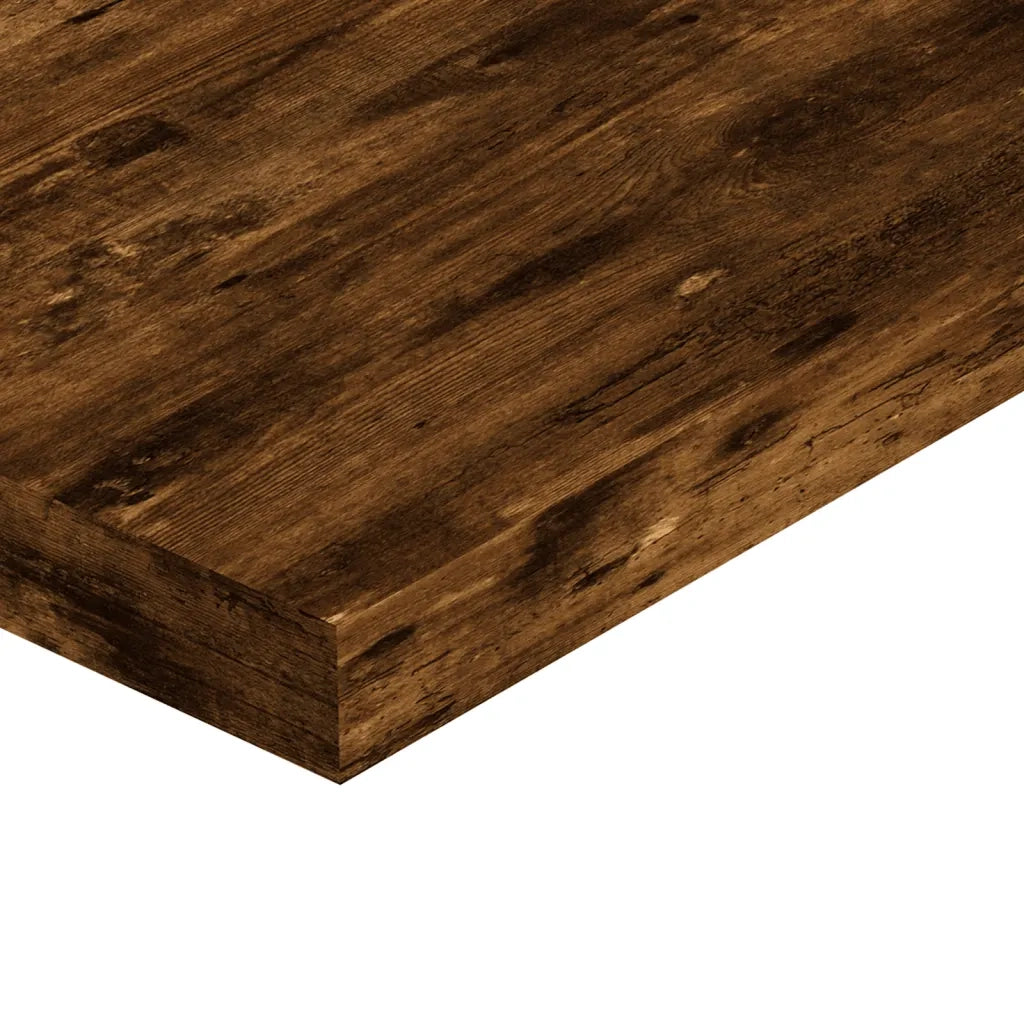 Mensole Parete 4pz Rovere Fumo 40x10x1,5 cm Legno Multistrato