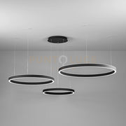 CRISEIDE SS/3D - LAMPADARIO A SOSPENSIONE 3 LUCI NERO A LED 3000K 6900LM 125W(35W+40W+50W) DIMMERABILE