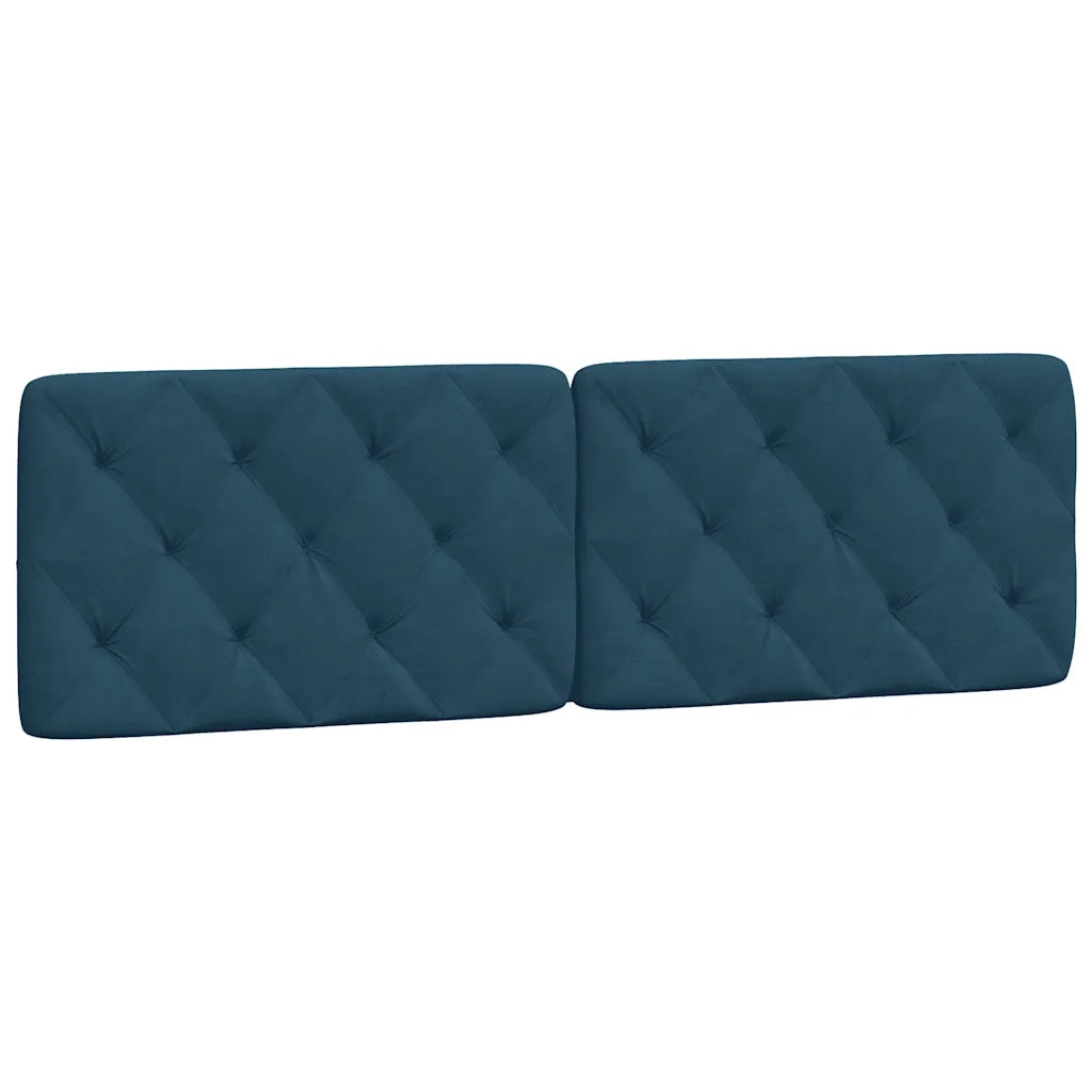 Letto con Materasso Blu 160x200 cm in Velluto 3208668
