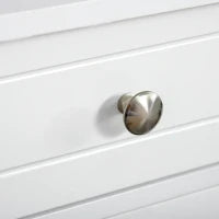 kleankin Mobile Bagno a 2 Ante con Ripiano Regolabile e 2 Cassetti in Legno, 60x30x75 cm, Bianco