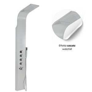 Colonna doccia termostatica siria 4 funzioni getto a cascata bocchette lombari *** finitura- cromo lucido, confezione 1