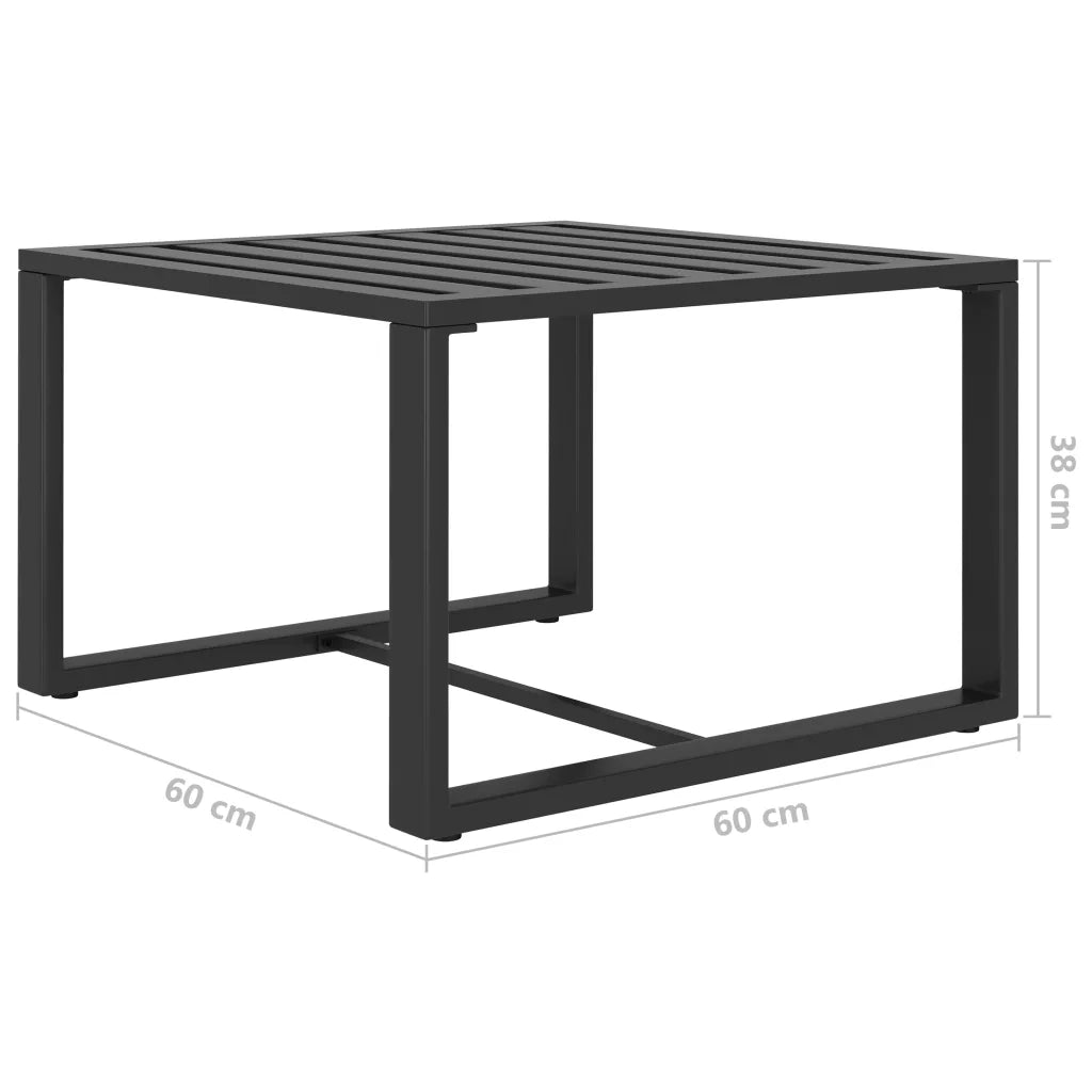 Set Divani da Giardino 5 pz con Cuscini in Alluminio Antracite 49232