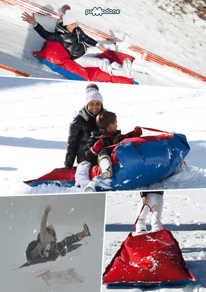 Cuscinone Slitta per Neve 160x110 cm in Acrilico Pomodone Scivolone Verdone