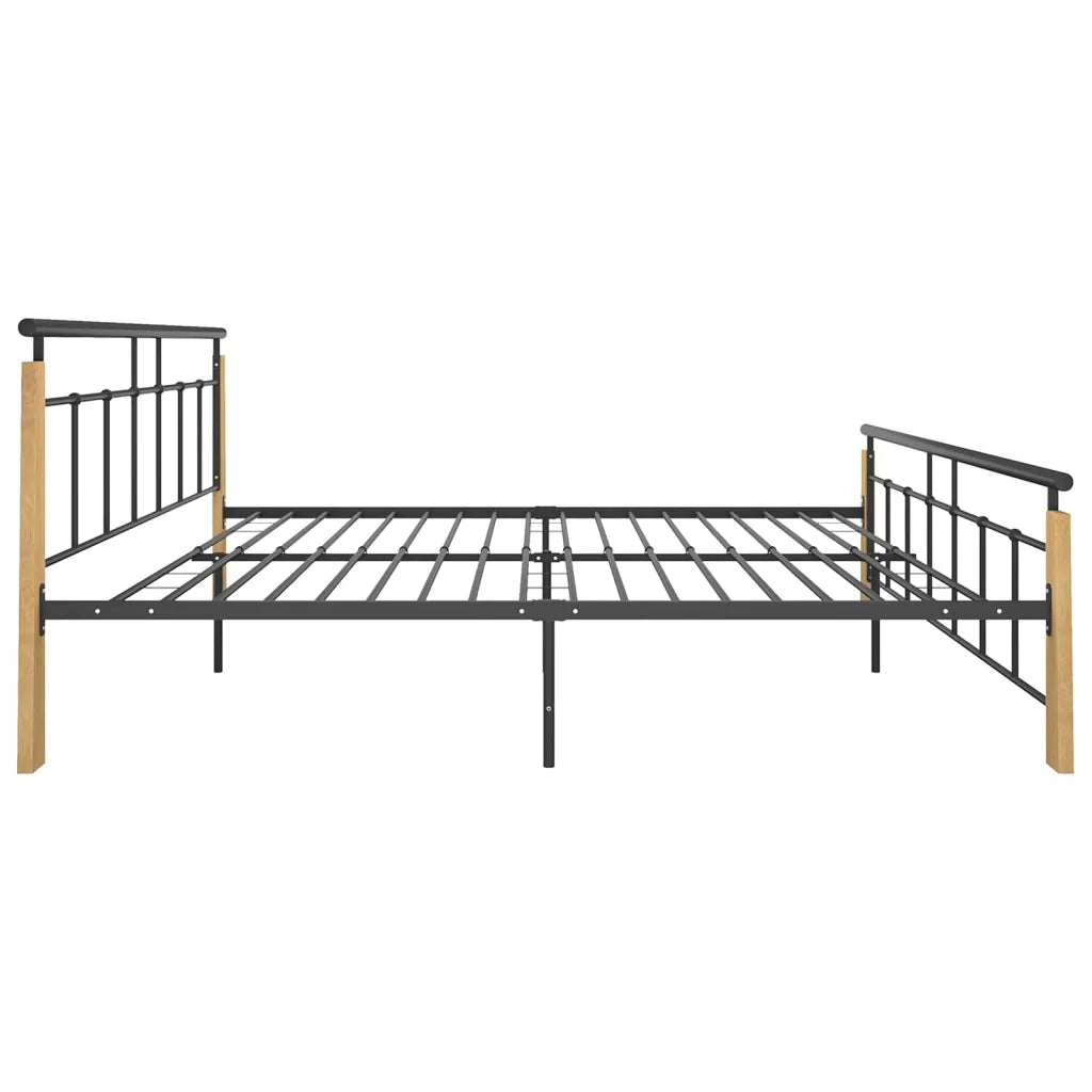 Giroletto in Metallo e Legno Massello di Rovere 180x200 cm 324902