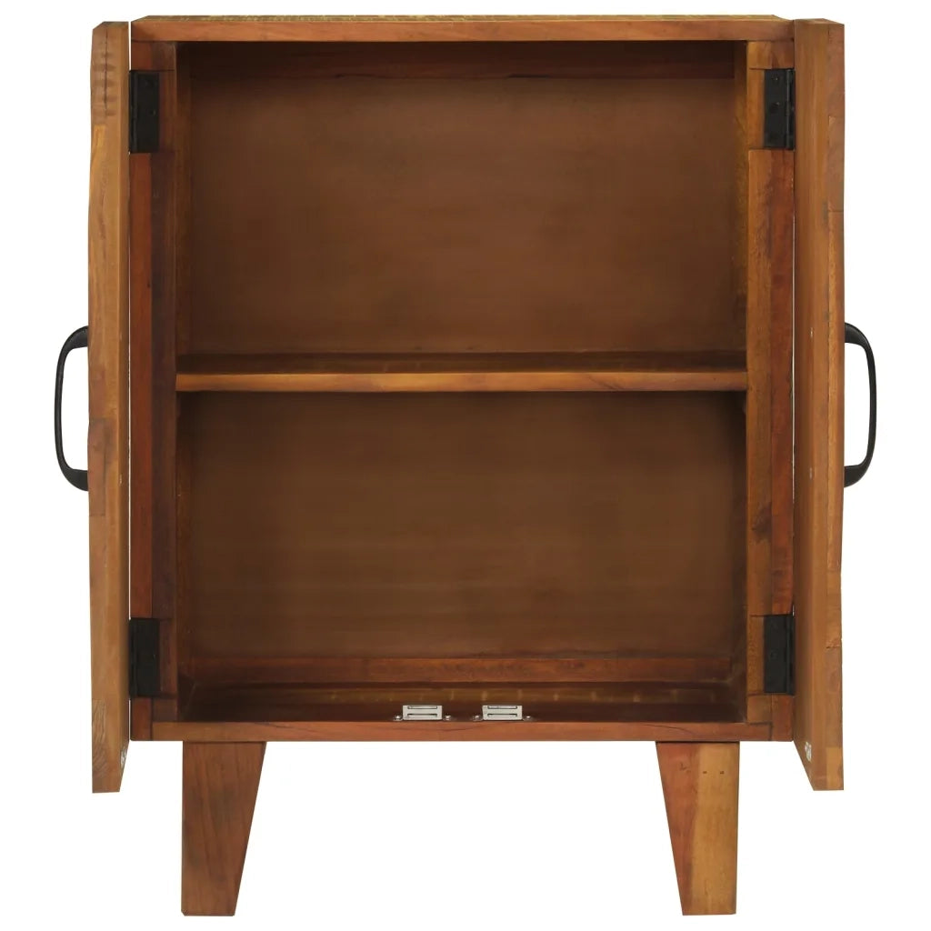 Credenza | Madia | Buffet da pranzo | Armadio da pranzo Intagliata a Mano 55x30x75 cm Legno Massello Recupero