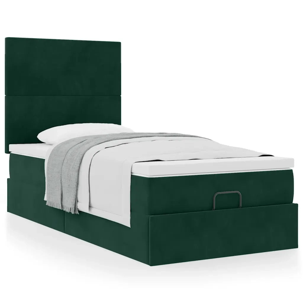 Struttura Letto Pouf con Materassi 80x200 cm Velluto