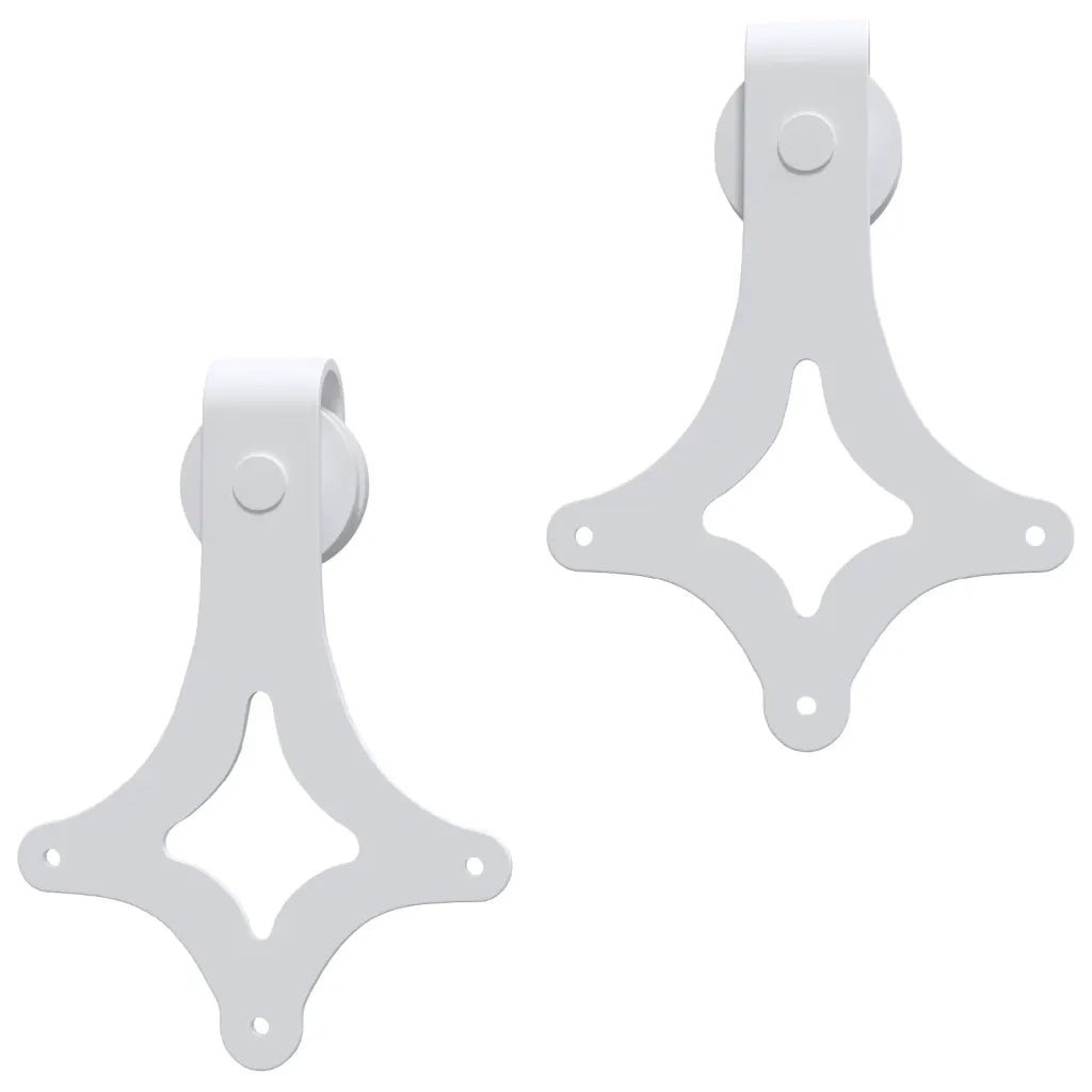 Kit Accessori per Porta Scorrevole 200 cm in Acciaio Bianco CFW7851116