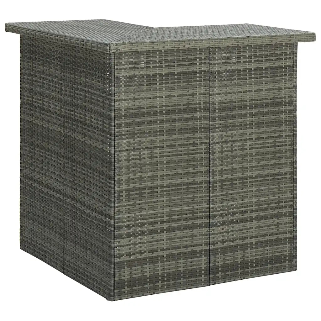 Tavolo da Bar ad Angolo Grigio 100x50x105 cm in Polyrattan cod mxl 24763