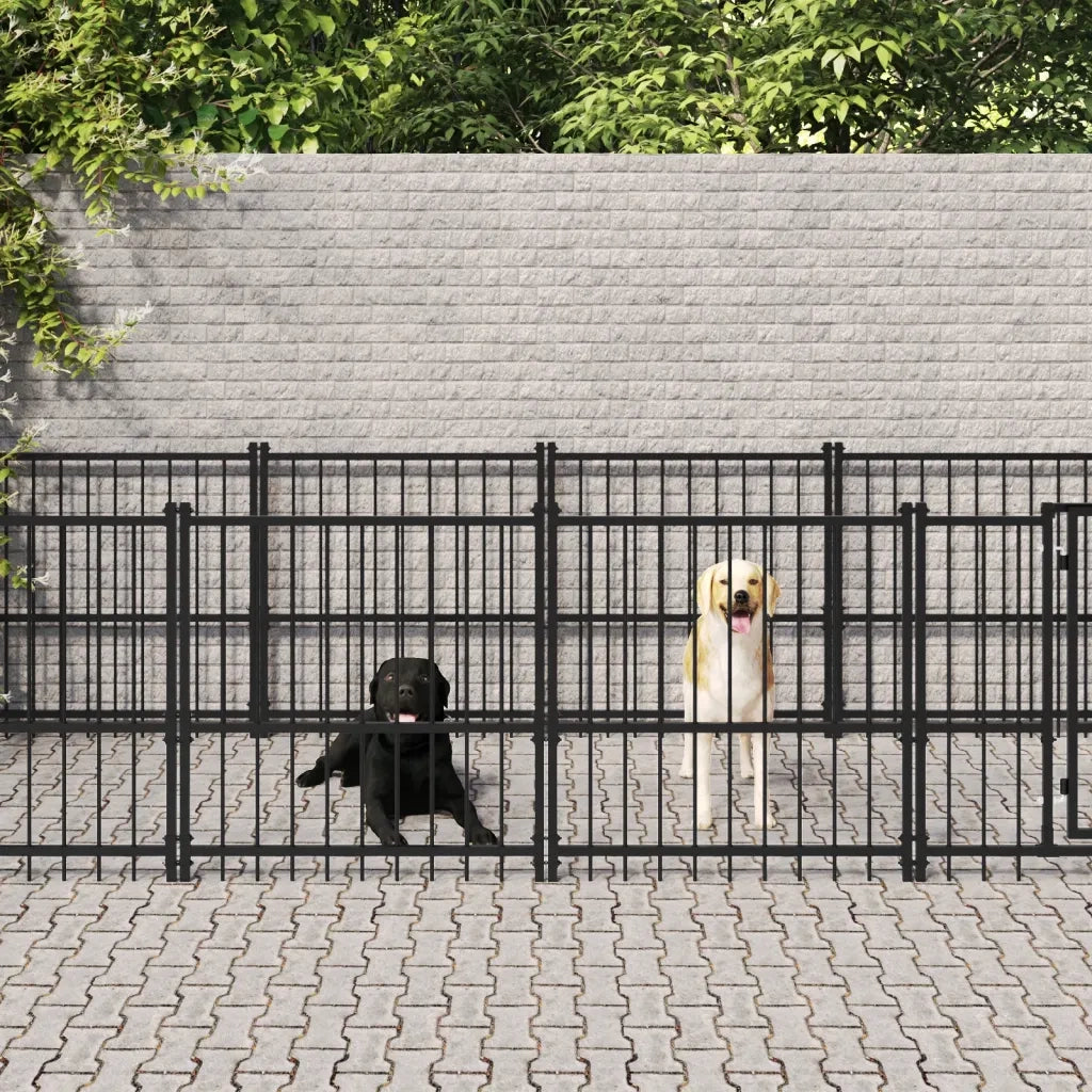 Gabbia per Cani da Esterno in Acciaio 7,51 mÂ² cod mxl 37570