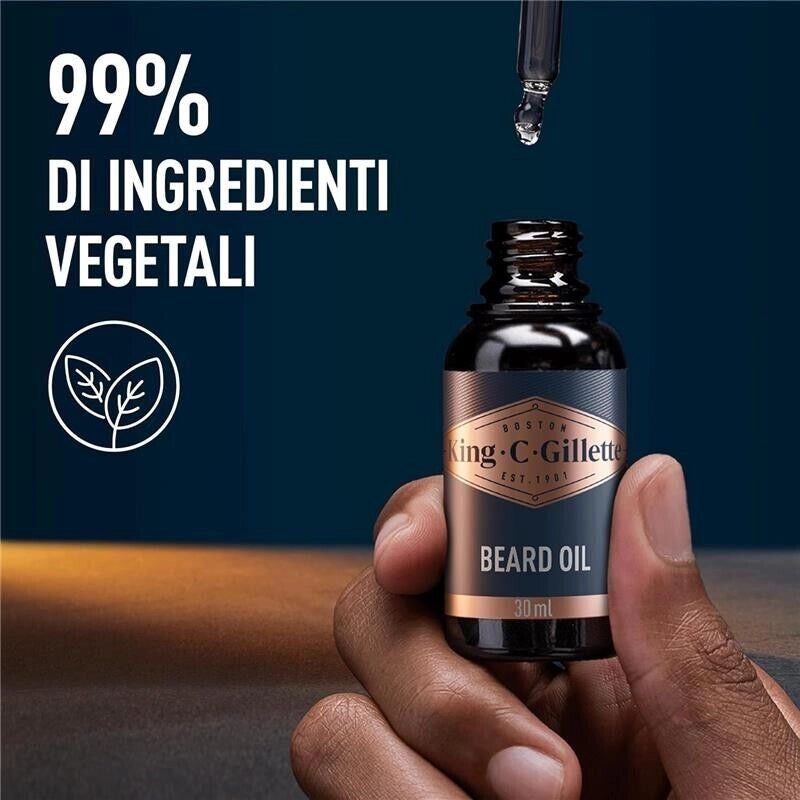 GILLETTE OLIO BARBA KING C. IDRATANTE 30 ML PER PELLE SECCA