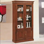 Vetrina cristalliera arcadia in legno noce arte povera