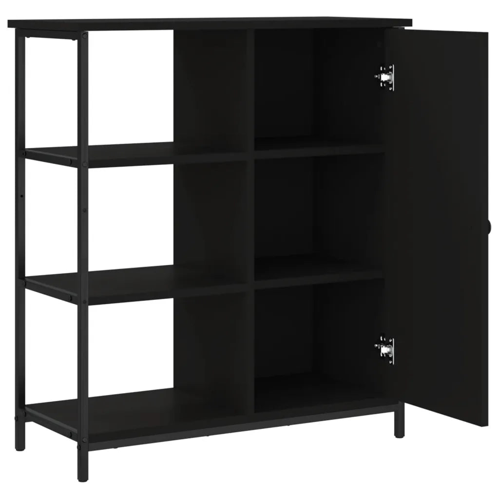 Credenza | Madia | Buffet da pranzo | Armadio da pranzo Nera 70x30x80 cm in Legno Multistrato