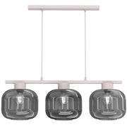 Lampadario Galante 3 luci cashmere vetri fumé Luminex