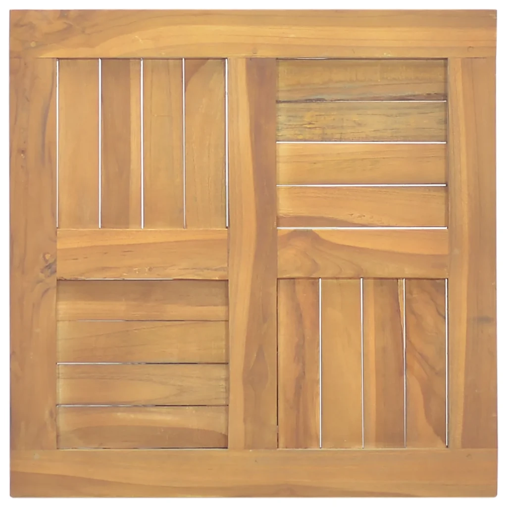 Piano Tavolo Quadrato 50x50x2,5 cm in Legno Massello di Teak 316156