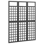 Divisorio Ambienti | Divider per stanze | Paravento a 3 Pannelli in Legno di Abete Nero 121x180 cm