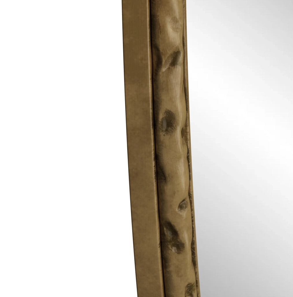 Specchio ovale da parete 110x75x11.5 cm; montaggio verticale e orizzontale; in vetro; oro