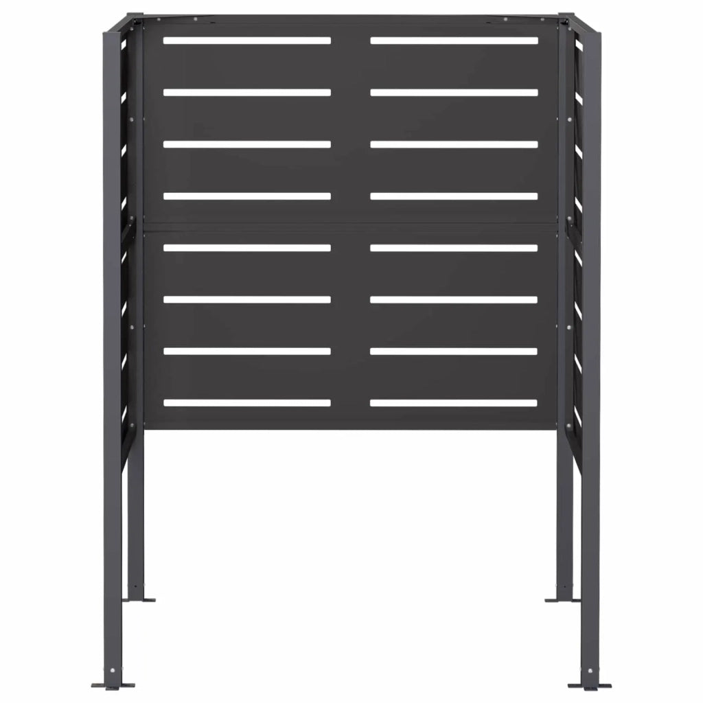 Schermo per bidone della spazzatura 85 x 85 x 113 cm Acciaio 8013426