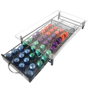 Supporto Organizzatore per Capsule Nespresso Nyana Home | Capacità 40 Capsule | Compatibilità Nespresso | Coperchio in Vetro | Supporto in Metallo | Manico di Estrazione