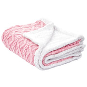 Coperta Copriletto in Poliestere rosa150 x 200 cm morbida stile moderno