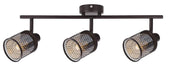 Plafoniera Candellux Canabera 3xE14 40W in metallo bronzo ambra