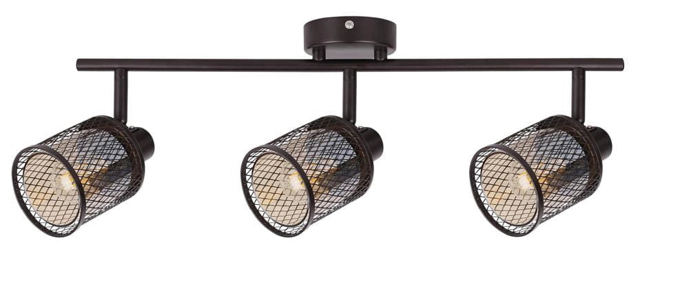 Plafoniera Candellux Canabera 3xE14 40W in metallo bronzo ambra