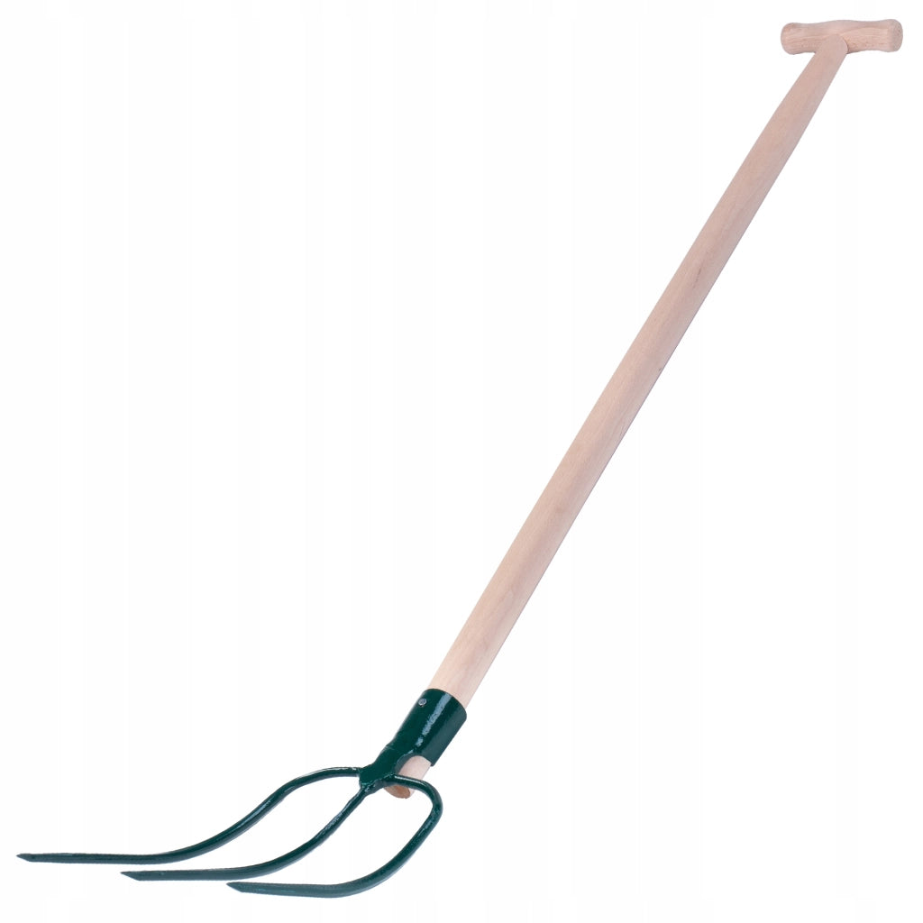 Forca KADAX per letame, fieno, paglia, giardino, a 3 rebbi, in metallo, 126 cm