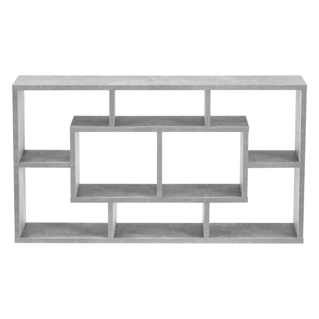 Mensola da Parete Saputit a 8 Scomparti Aperti 85 x 16 x 48 cm - Effetto Cemento [en.casa]