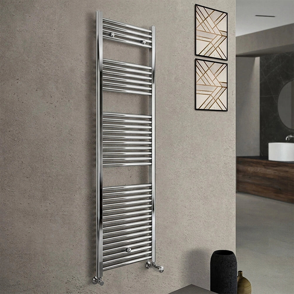 Termoarredo bagno cromo L 60x165 interasse 55 cm