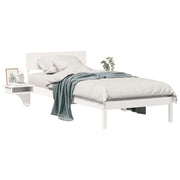 Letto singolo | Letto per adulti | Struttura del letto Bianco 100 x 200 cm Pino massello