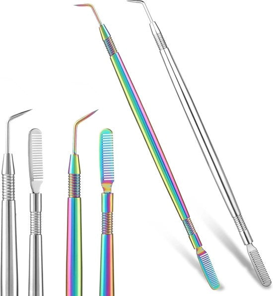2 Pezzi di Apparecchiatura per Ciglia in Acciaio Inossidabile - Set di Accessori e Strumenti per Lifting Ciglia - Strumento per Separare Ciglia con Custodia - Per Ciglia Bello - Set di Lifting Ciglia Pratico