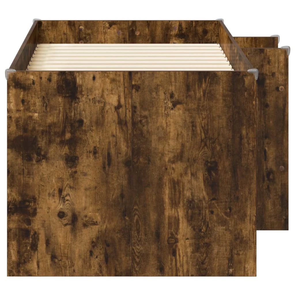 Letto Alto per Bambini Rovere Fumo 80 x 160 cm 3422575