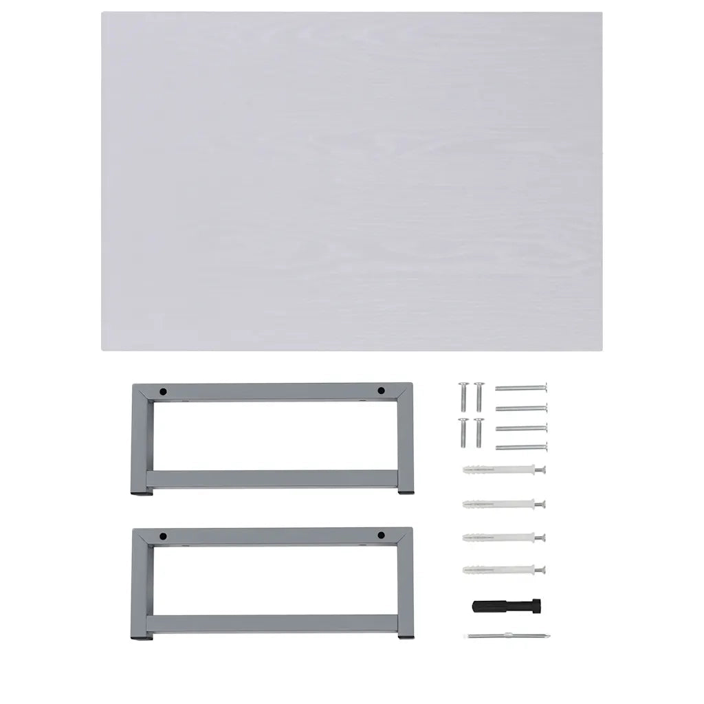 Set Mobili da Bagno 2 pz Ceramica Bianco 279341