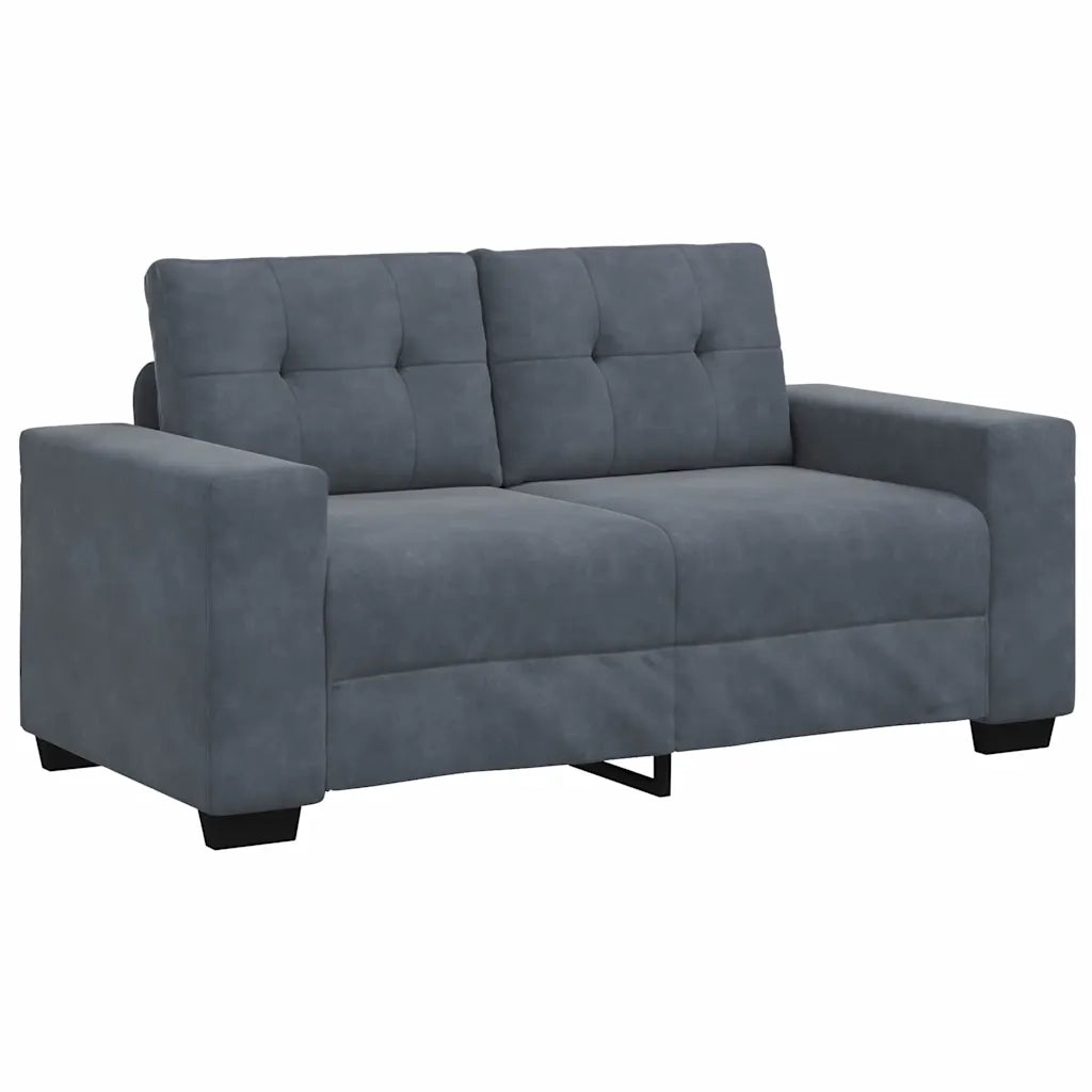 Set di divani 3 pcs Grigio scuro 221 x 80 x 80 cm Velluto 3324640