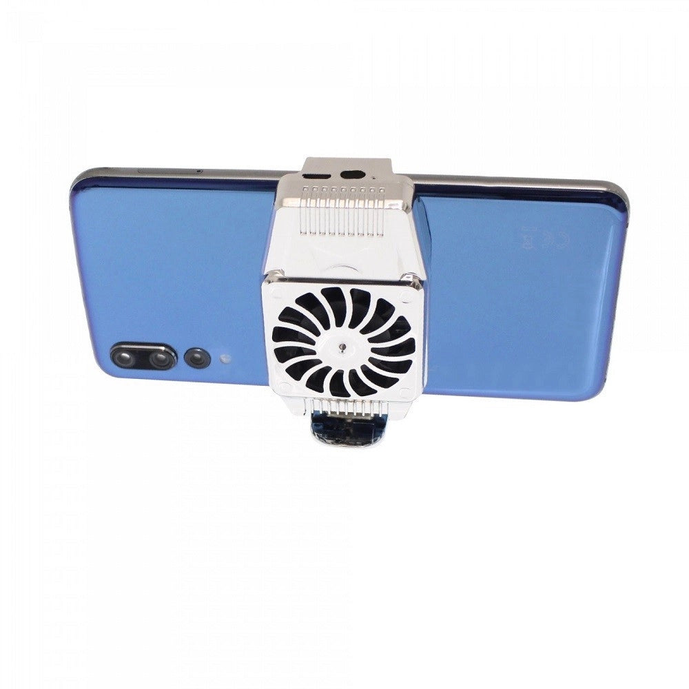 Trade Shop - Ventola Di Raffreddamento Qcl13 Usb Led Blu 5v Ventola Supporto Per Smartphone -