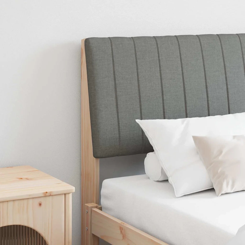 Testiera | Testata imbottita Grigio scuro 180 cm Pino massello