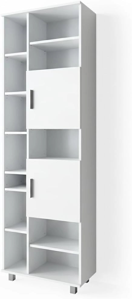 Mobile alto Ilias, Antracite/quercia dorata, 60.2 x 190 cm, con ripiani regolabili per una conservazione ordinata
