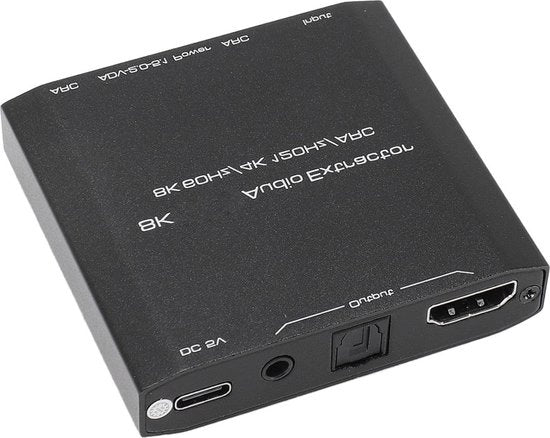 Extractor 8K-60Hz 4K-120Hz con supporto per SPDIF ottico e 3,5mm - HDCP Dolby Digital DTS 5.1 LPCM 2.0 supporto HDR