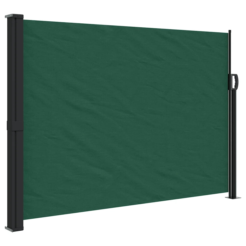 Tenda da Sole Laterale Retrattile Verde Scuro 140x500 cm