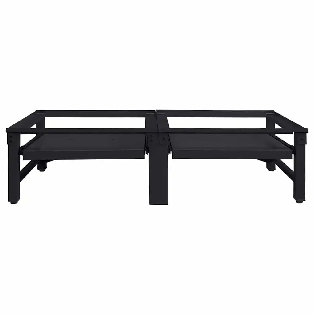 Pedestallo per Lavatrice 2 pcs Nero 124,5 x 61,5 x 32,5 cm