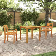 Set da Pranzo per Giardino 3 pcs Marrone