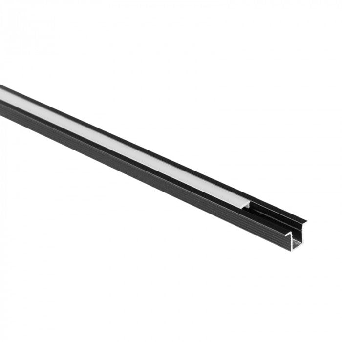 Profilo LED incasso PW01 nero diffusore opale 1m Ecolight